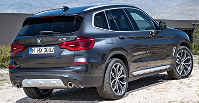 BMW X3 2018 rear view