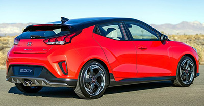 Hyundai Veloster Turbo 2019 rear view