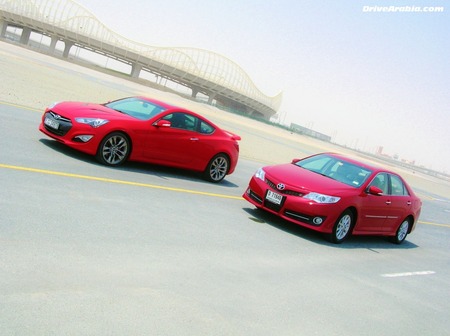 2012 Toyota Camry SE and 2013 Hyundai Genesis Coupe